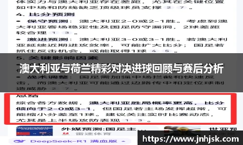 澳大利亚与荷兰精彩对决进球回顾与赛后分析